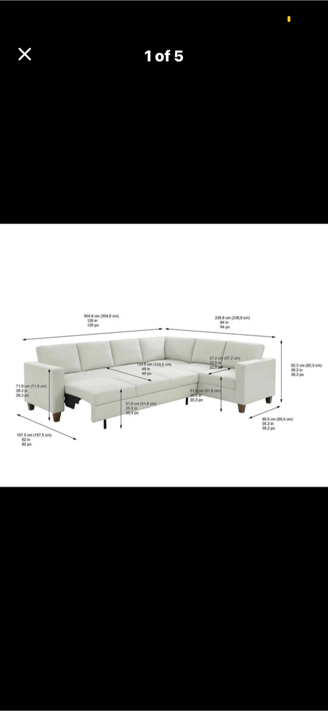 Thomasville 3pc Sleeper Sectional Sofa