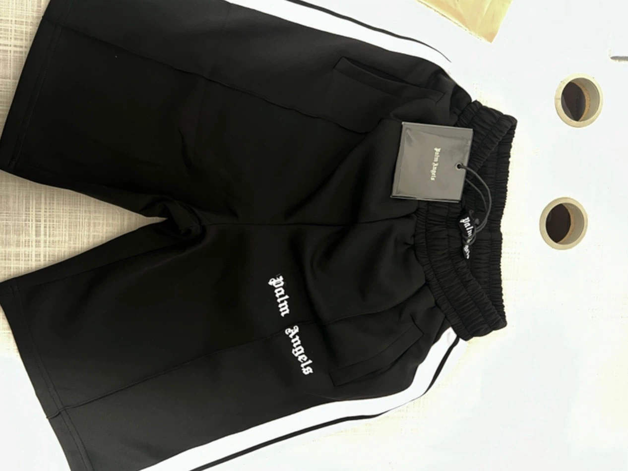 Palm Angels Black Track Shorts - photo 3