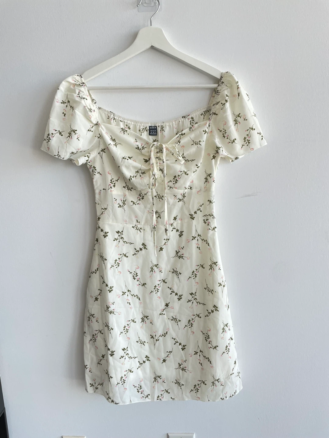 Floral Puff Sleeve Mini Dress, Size S - photo 2