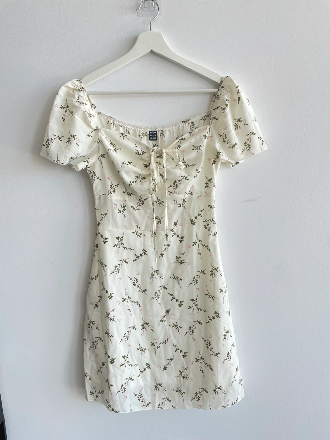 Floral Puff Sleeve Mini Dress, Size S - photo 4