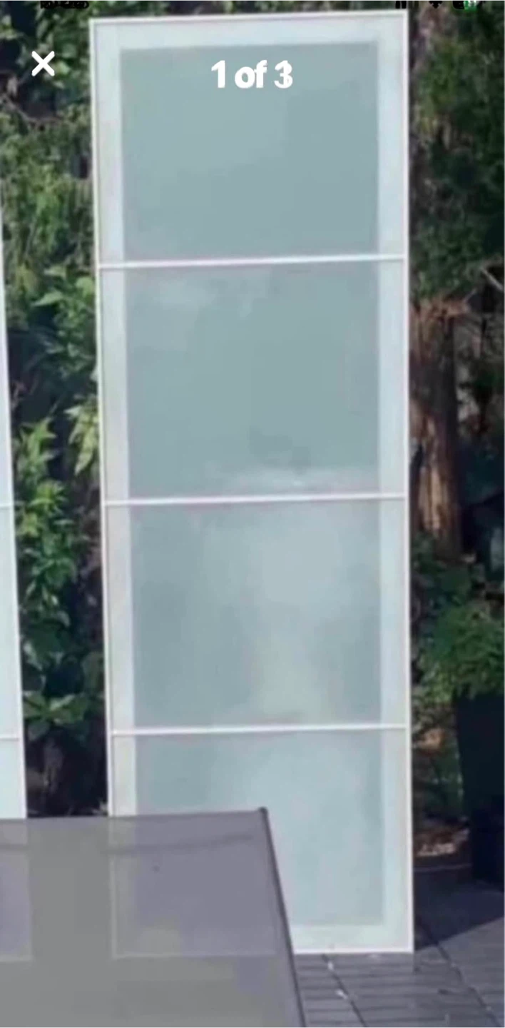 Frosted Glass Door Panel 30”/90”