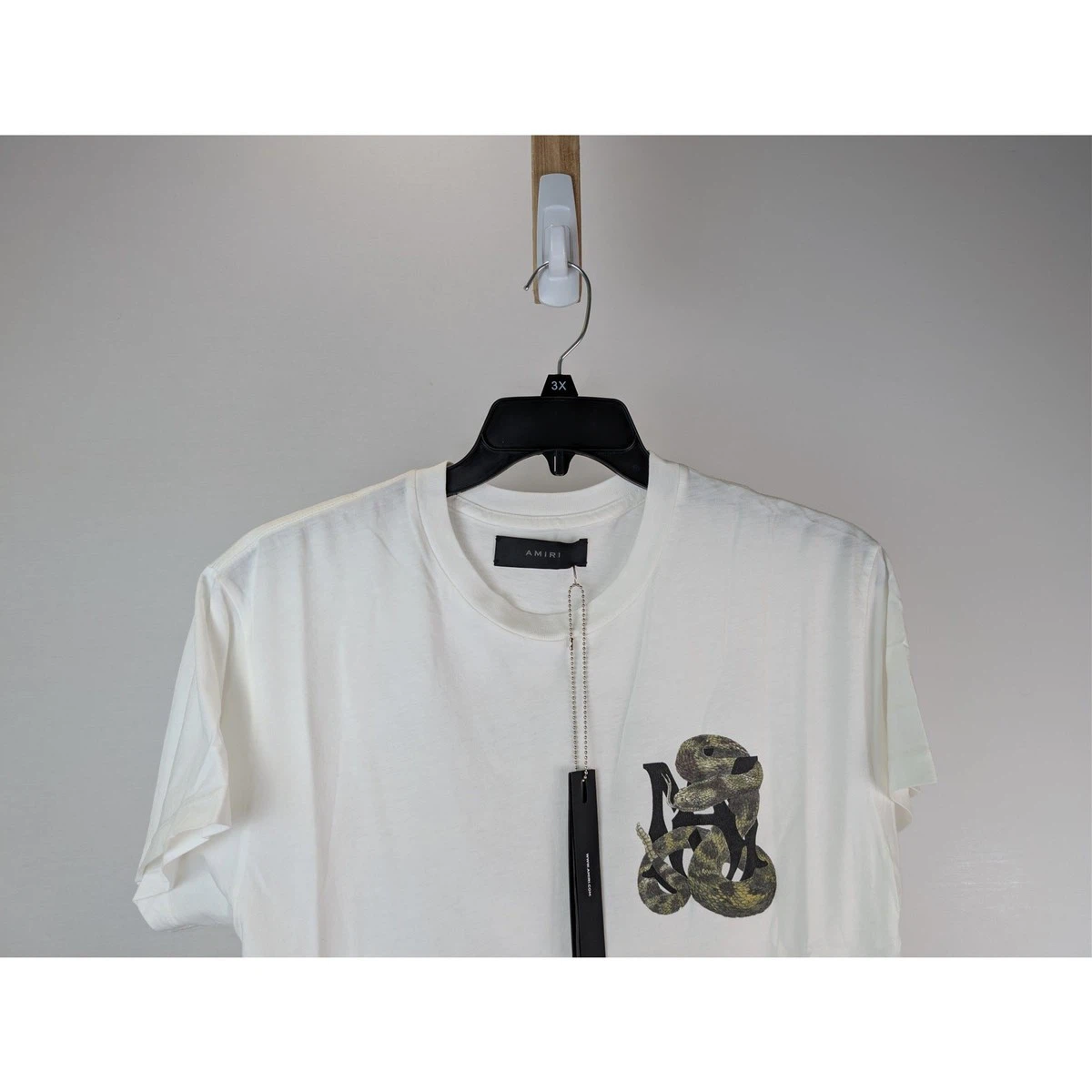Amiri White Snake Graphic T-Shirt