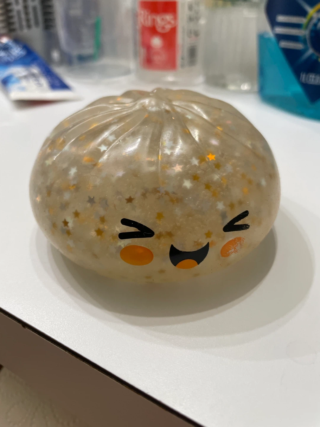 Original Rare glitter squashy dumpling with steam pot