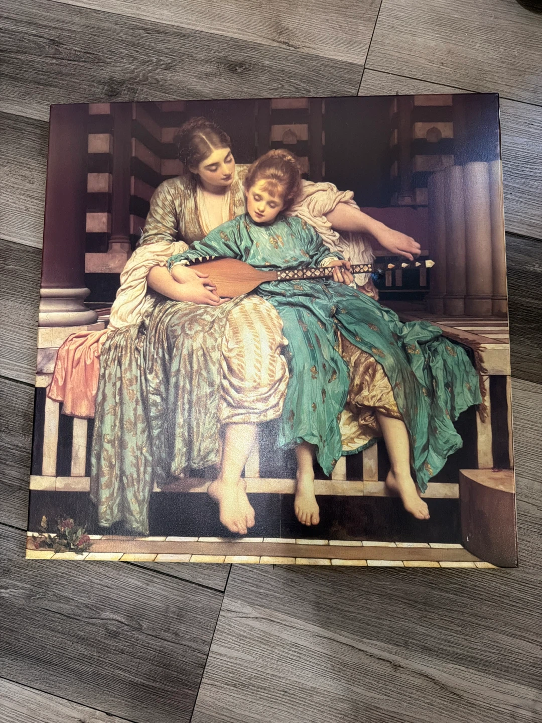 Vintage Painting - "The Music Lesson"
