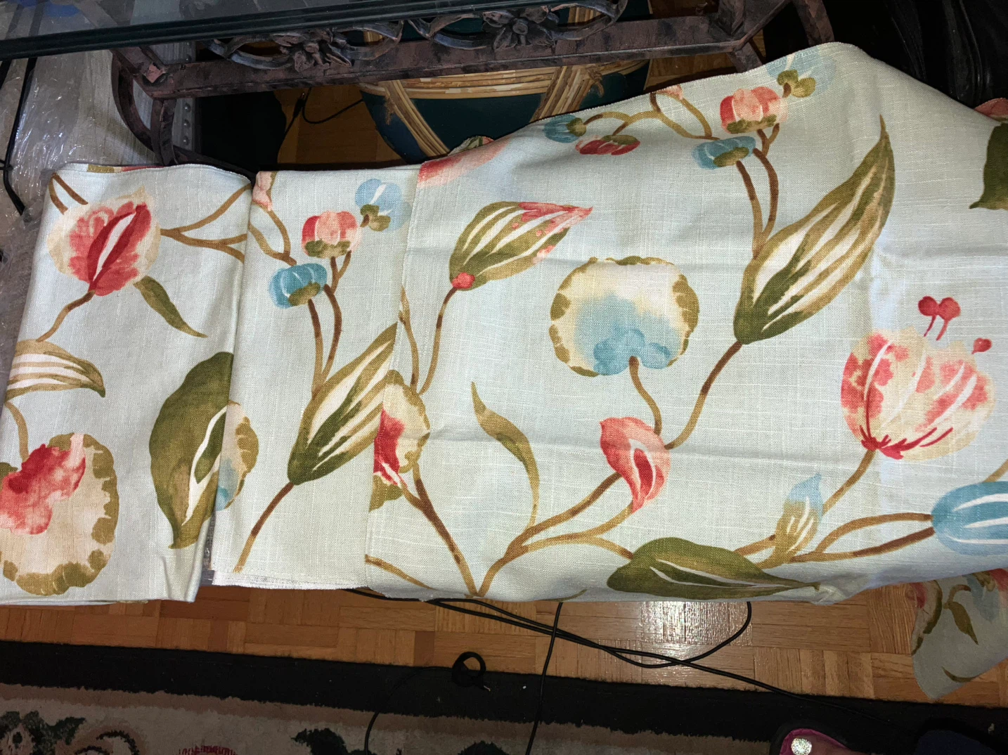 Pindler Floral Fabric Remnants-67x59 cm (price of Each, has 3)