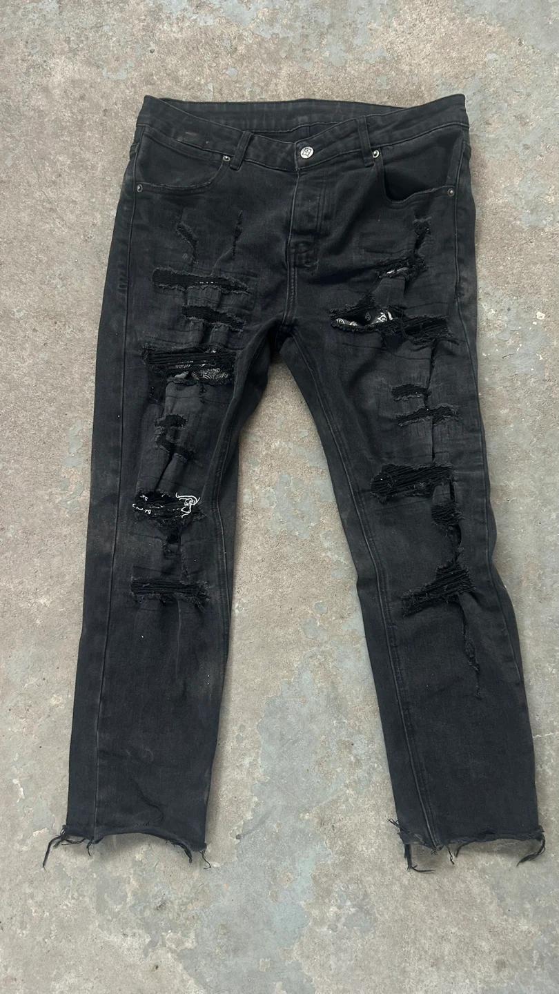 Ksubi Black Distressed Jeans