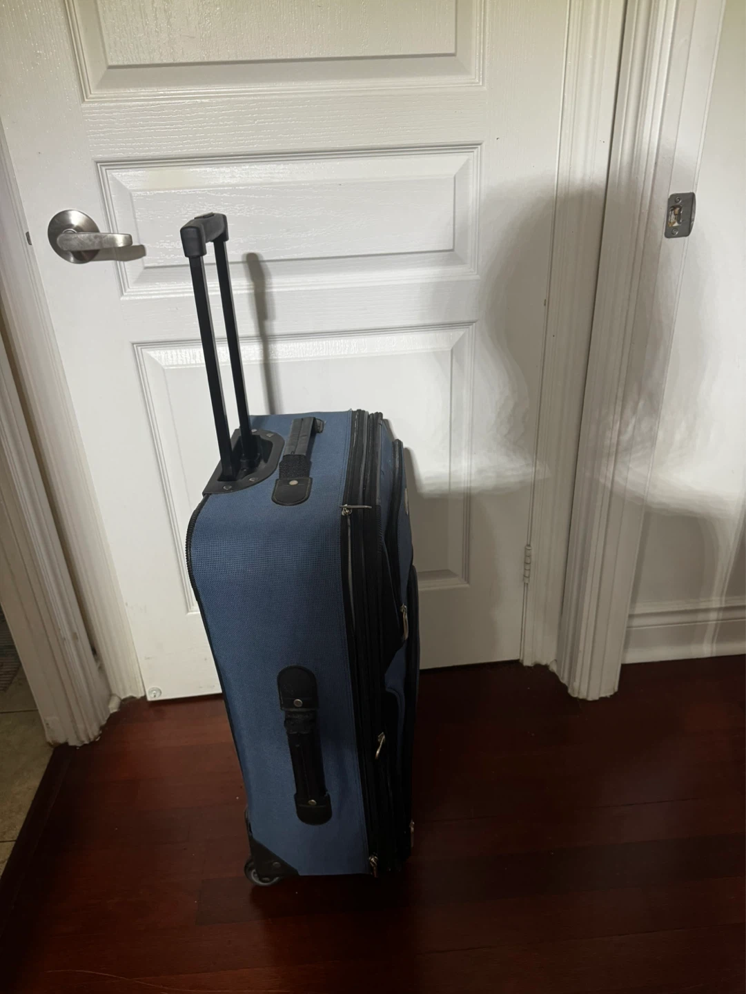 Blue Rolling Suitcase with Telescopic Handle - photo 3