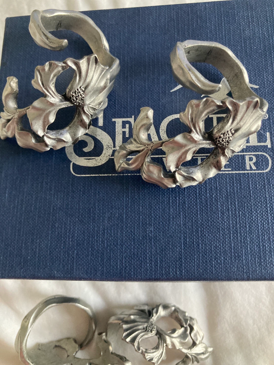 Seagull Pewter Napkin Rings Set with Box - photo 2