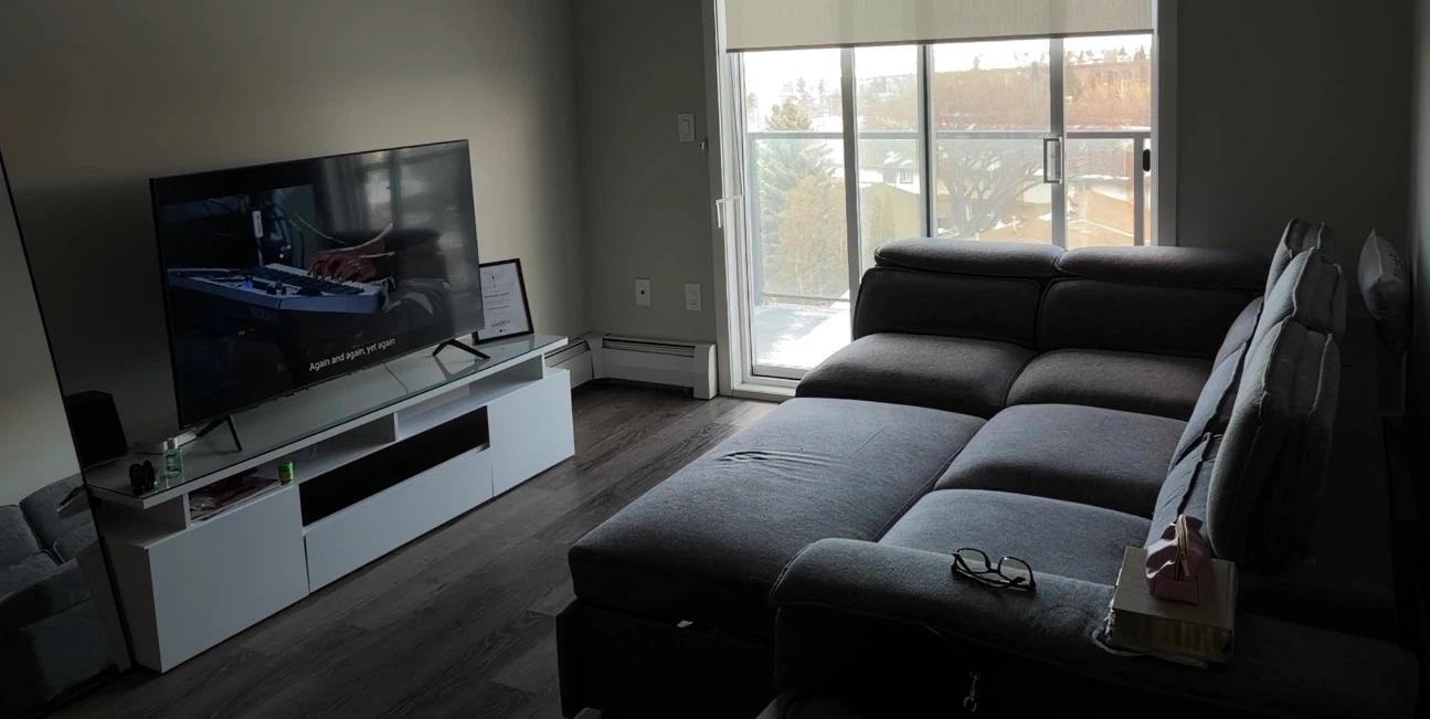 Grey Sectional Sofa with Storage Ottoman - photo 4