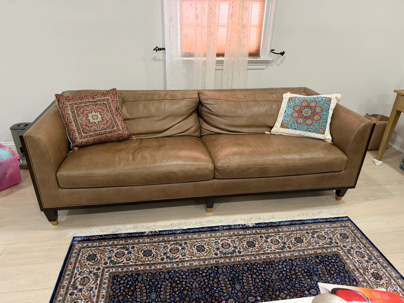 2 Brown Leather Sofa - photo 3