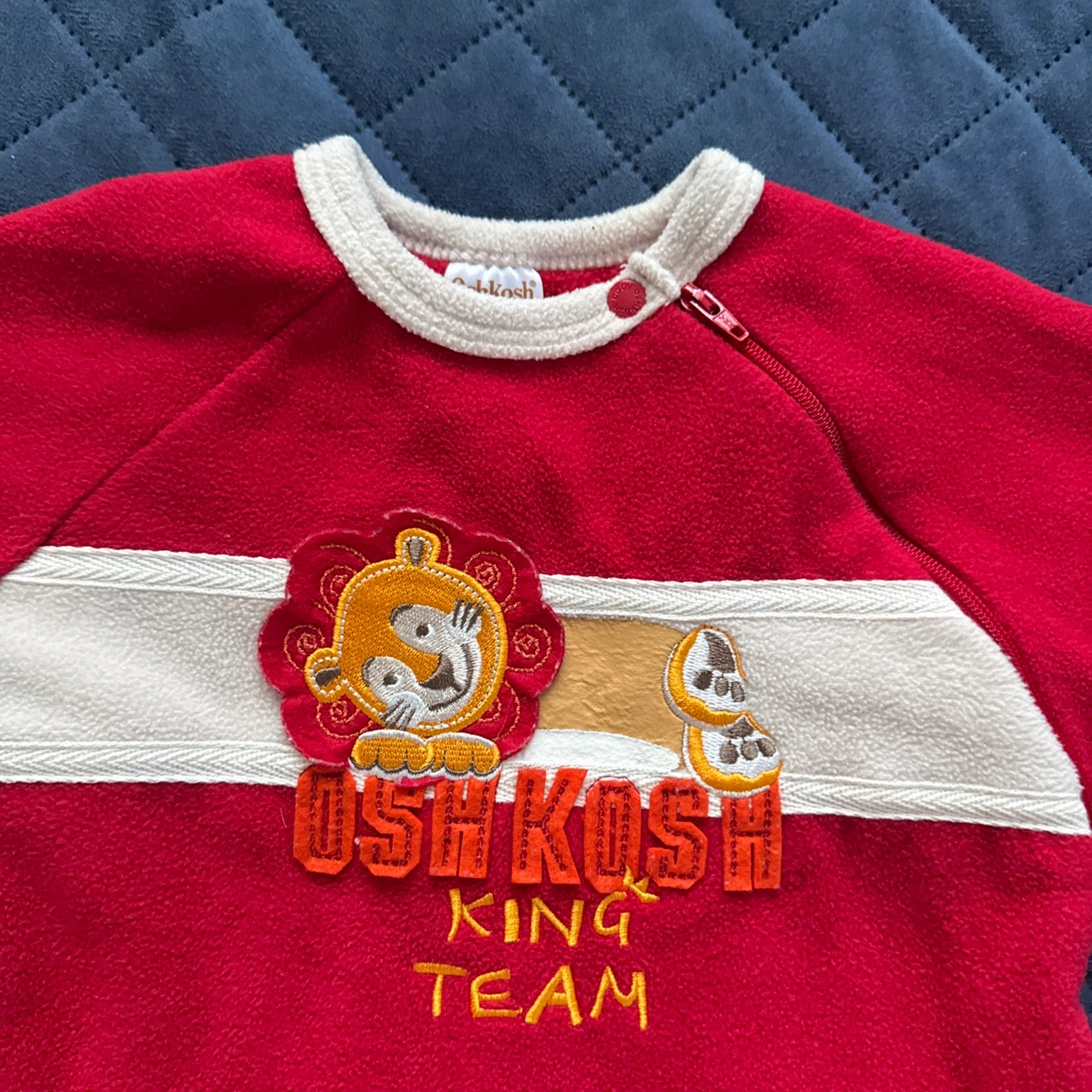 OshKosh Baby Red Lion Team Fleece Sleepsuit - 12 Months - photo 2