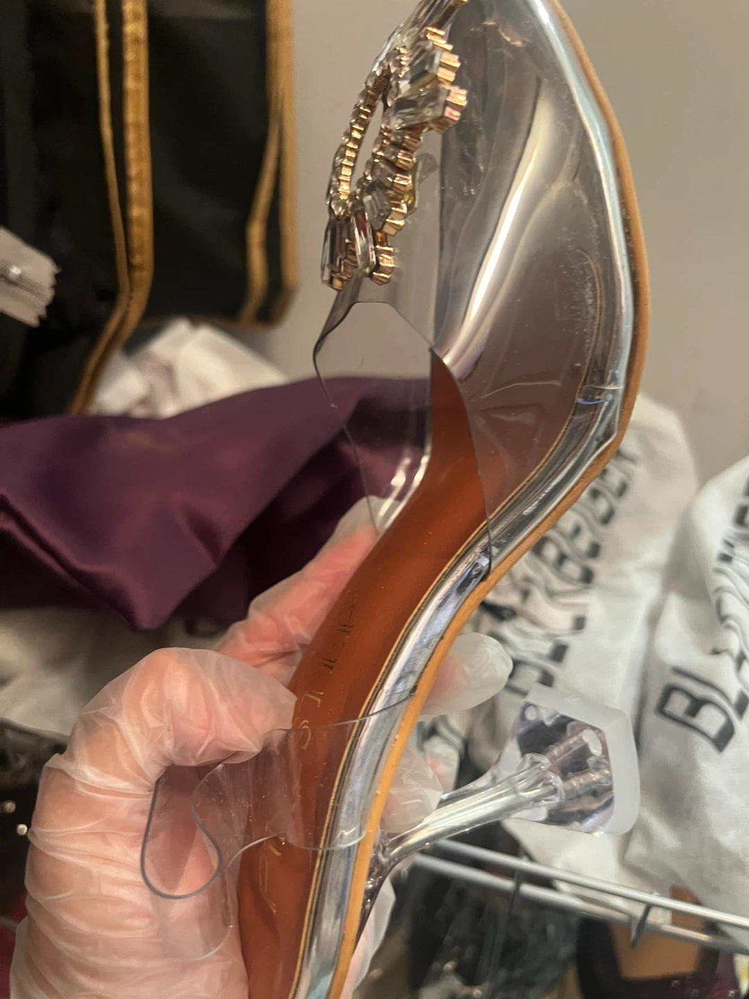 Poupette Clear Embellished Heels - photo 2