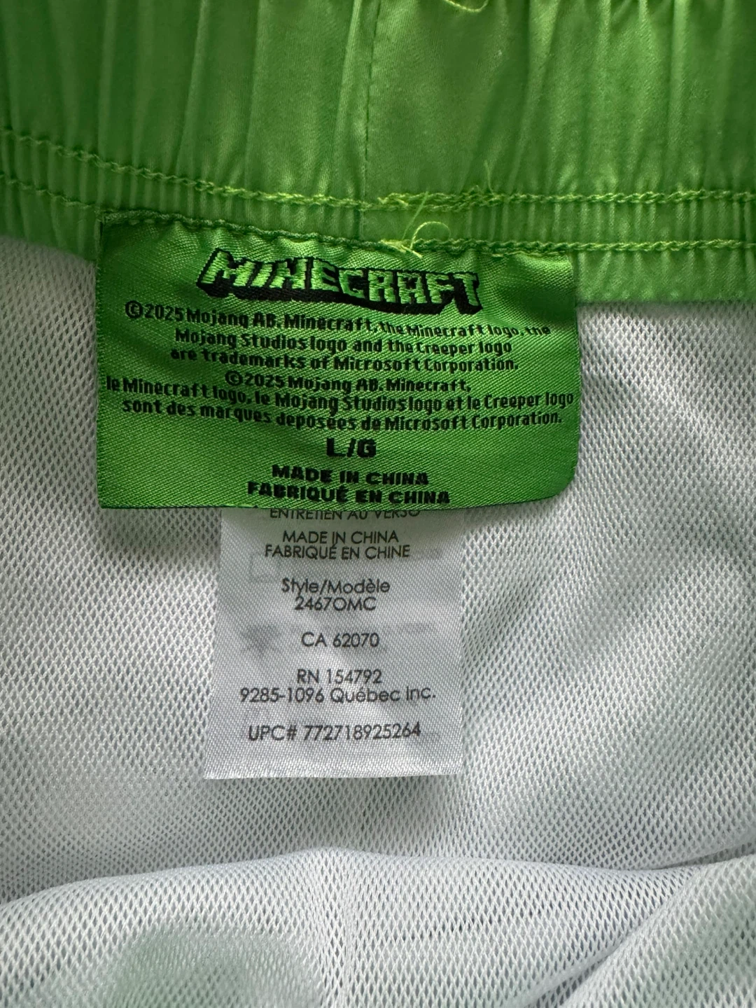 Minecraft & Hurley Kids Swim Trunks - L/G & 10/12 - photo 2