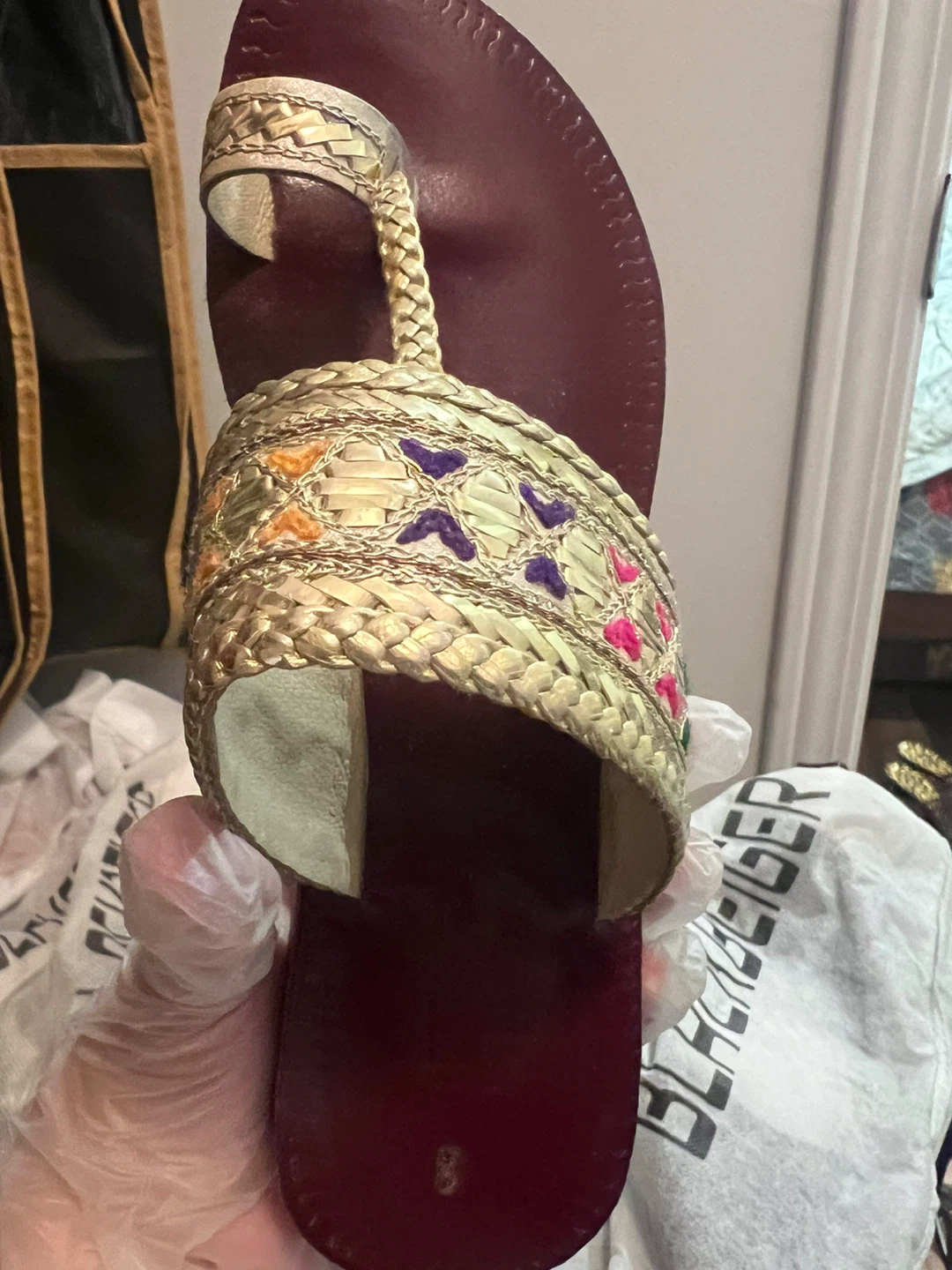 Embroidered Flat Sandals - photo 3
