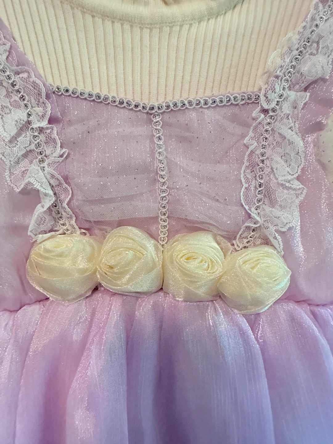 Lavender Dress with White Sweater Top 6-7T - photo 2