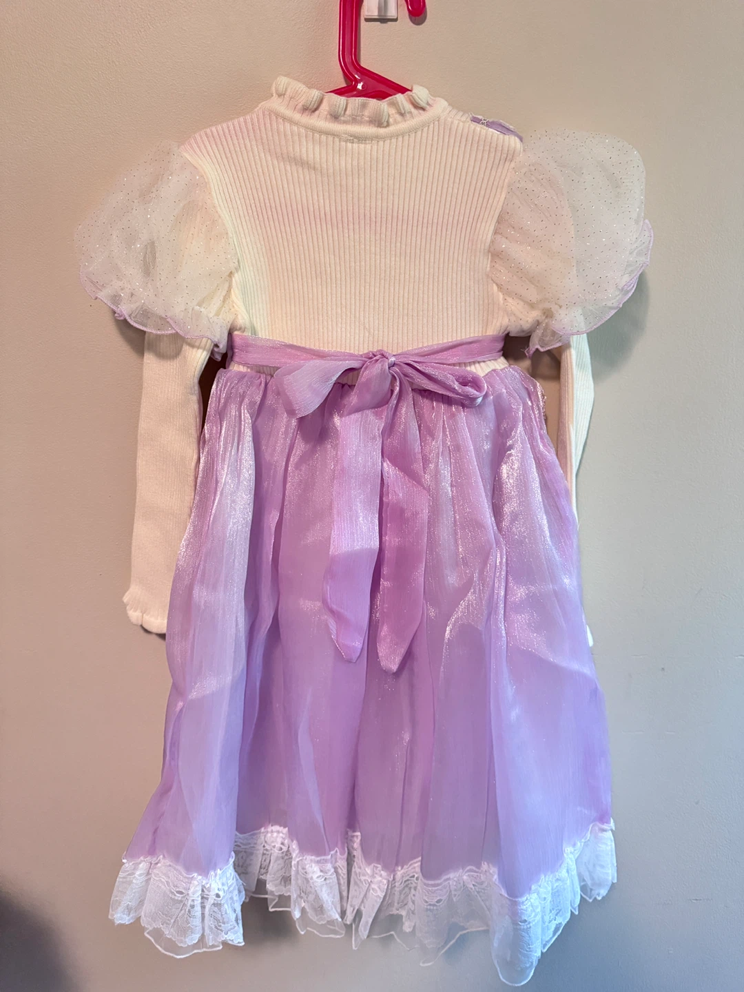 Lavender Dress with White Sweater Top 6-7T - photo 3