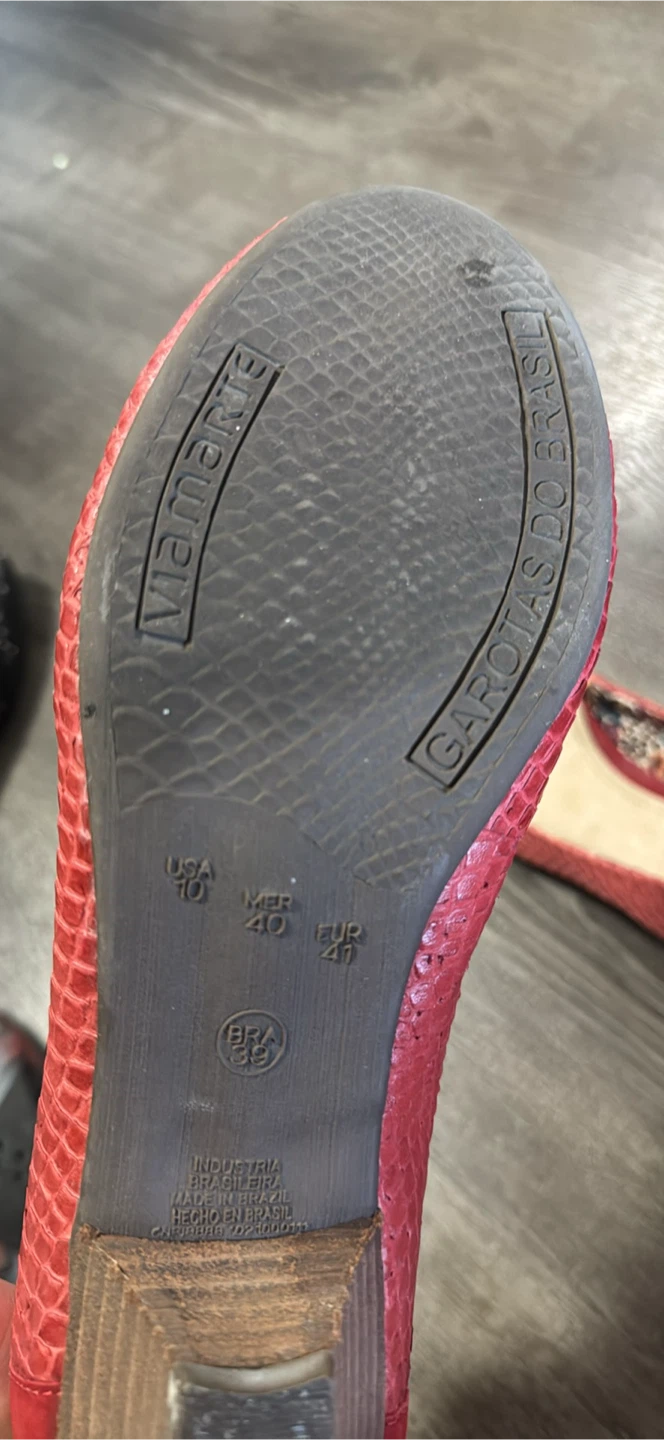 Viamarte Red Ballet Flats - Size 10 - photo 3