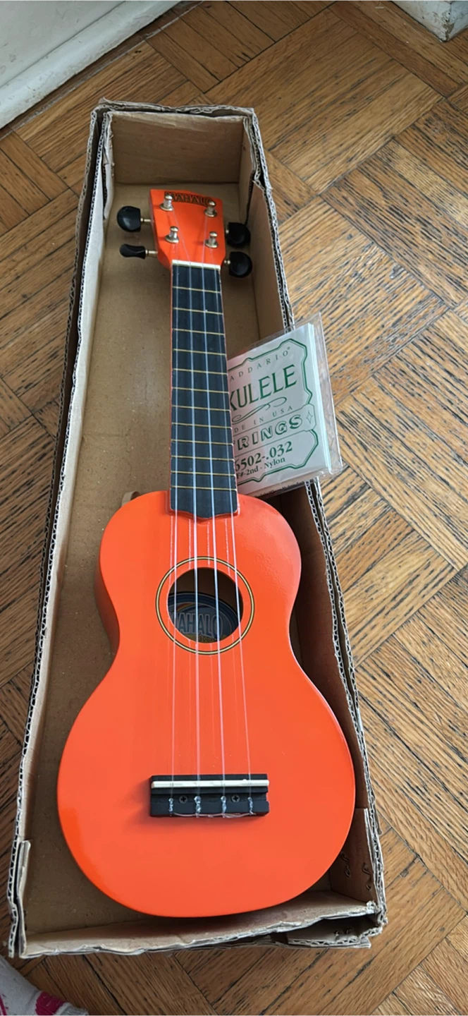 Mahalo Rainbow Series Soprano Ukulele with Bag - Orange - photo 3