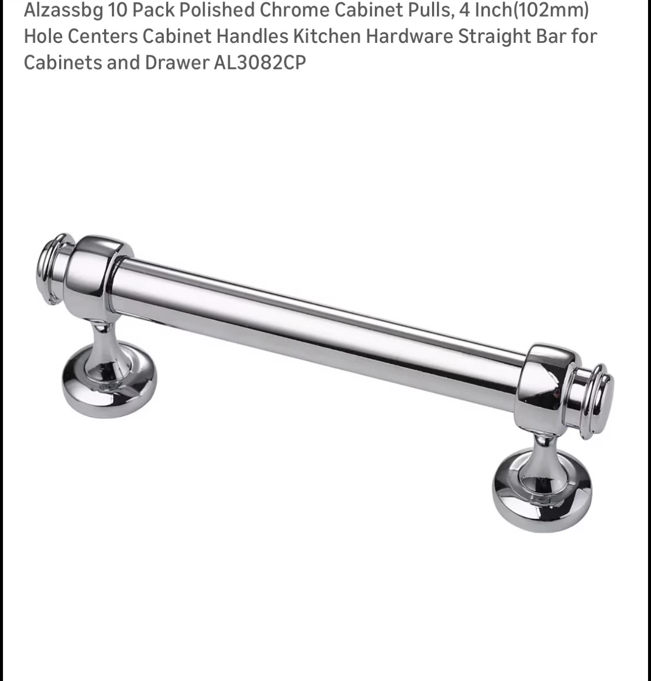 3" Straight Bar Pulls - Champagne silver  - 10 Pack