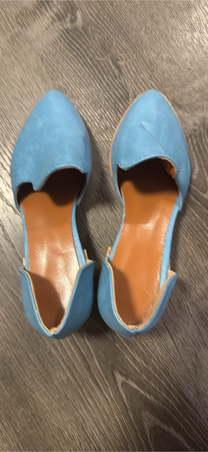 Blue D'Orsay Cutout Flats size 36