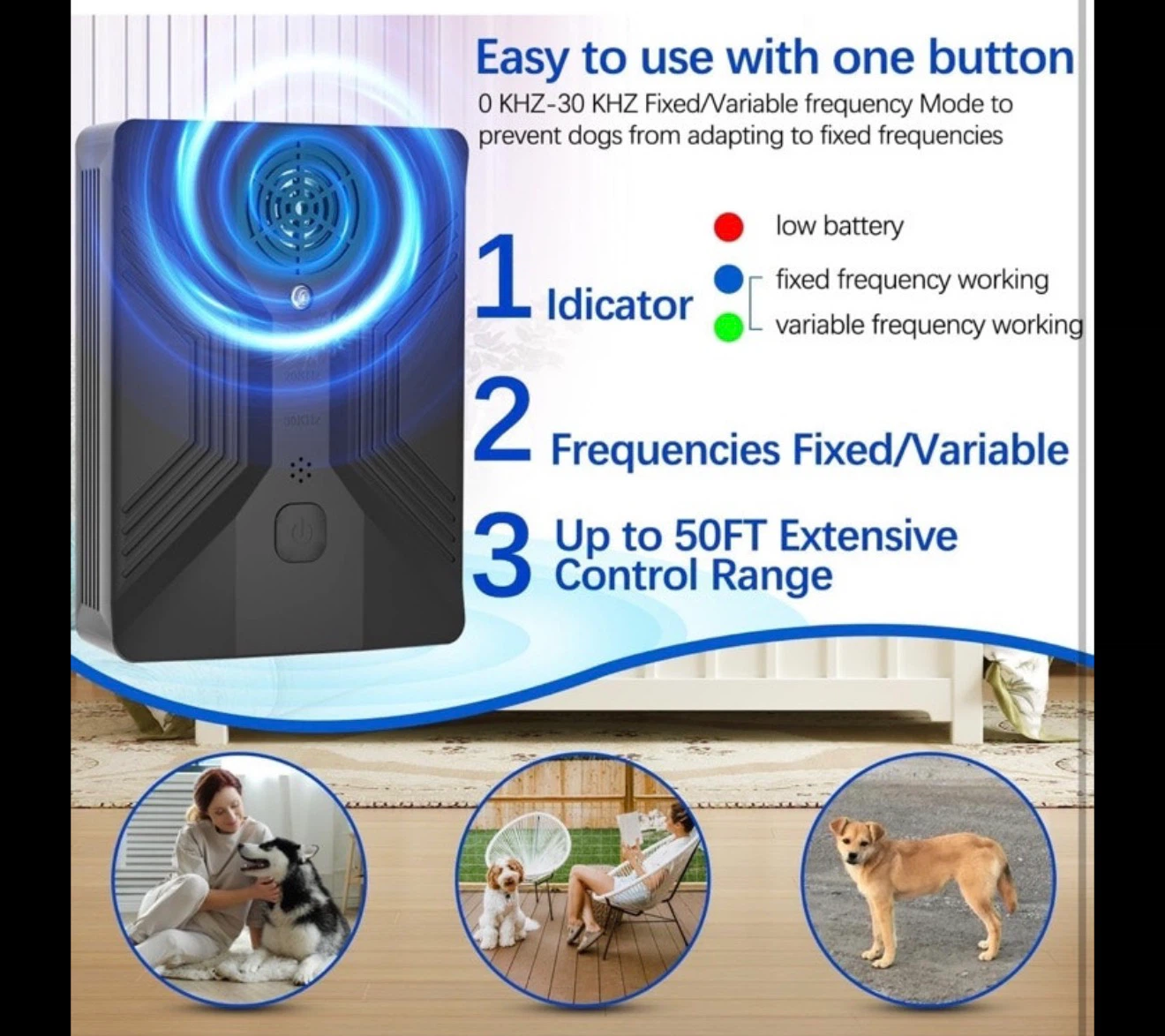 Ultrasonic Dog Repeller Bark Control Device - photo 2