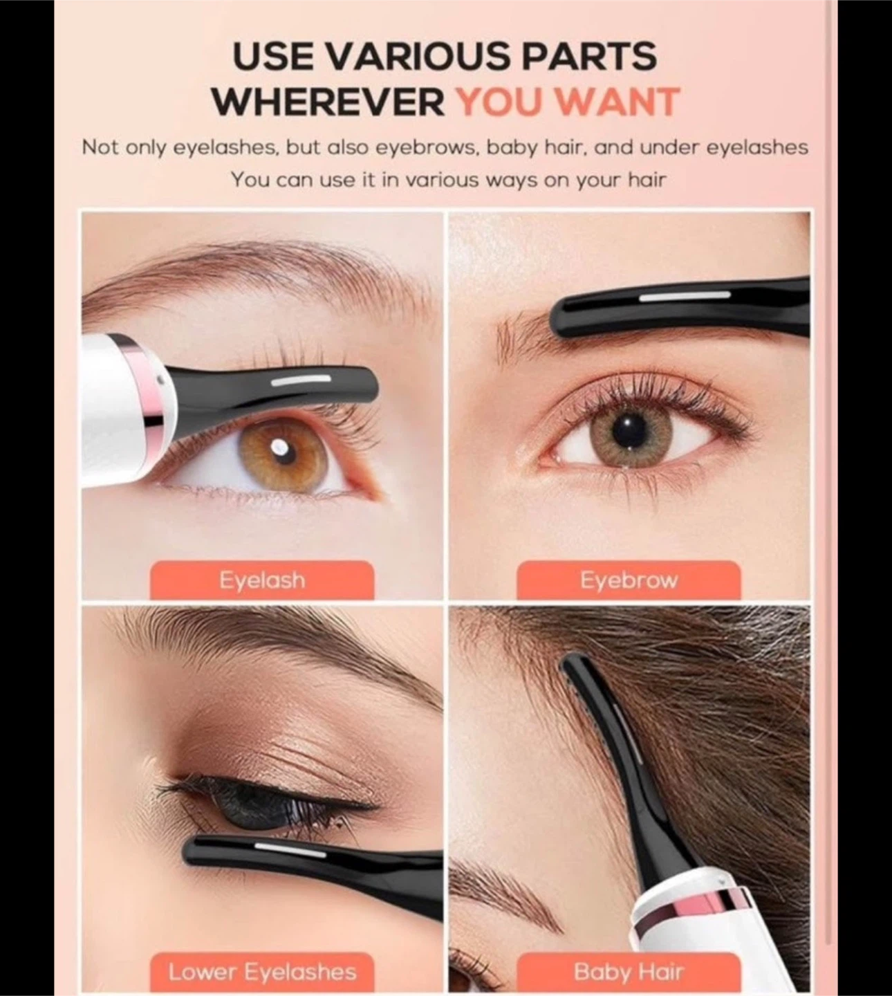 Heated Eyelash Curler with Digital Display - photo 5