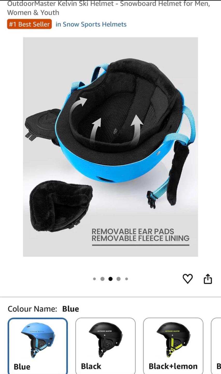 OutdoorMaster Kelvin Ski Helmet - Blue - photo 3