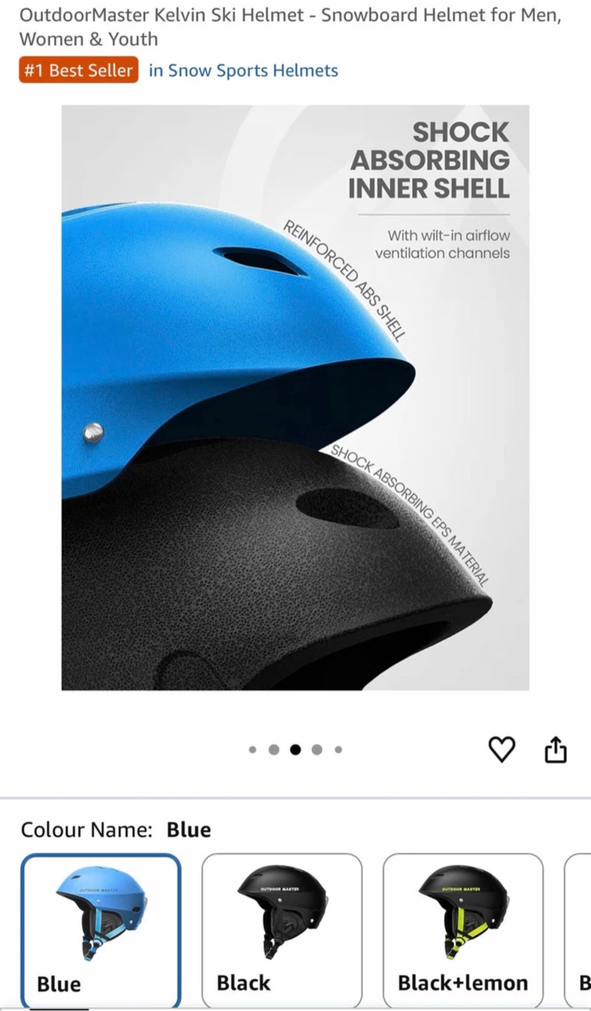 OutdoorMaster Kelvin Ski Helmet - Blue - photo 4