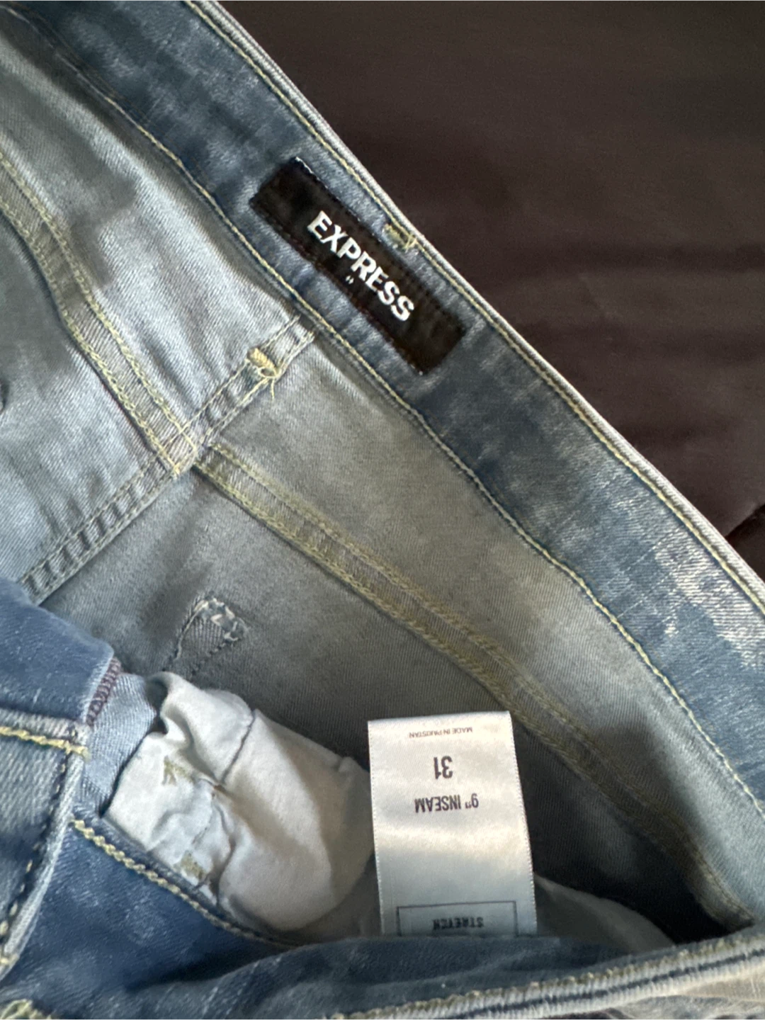 Express Light Wash Denim Shorts Size 31 men’s - photo 2