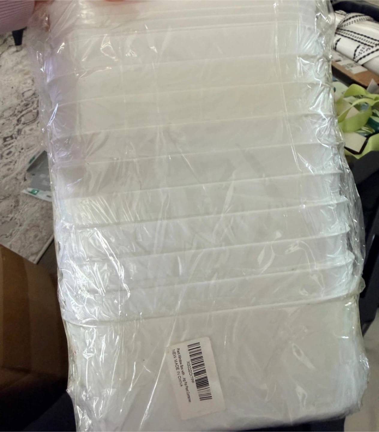 White Rectangular Storage Containers for plant  Set of 10 - photo 2