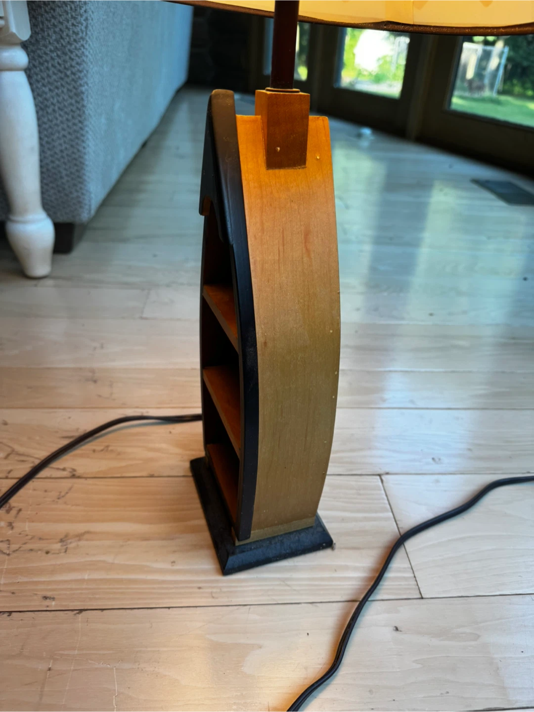Wooden Canoe Shelf Table Lamp - photo 4