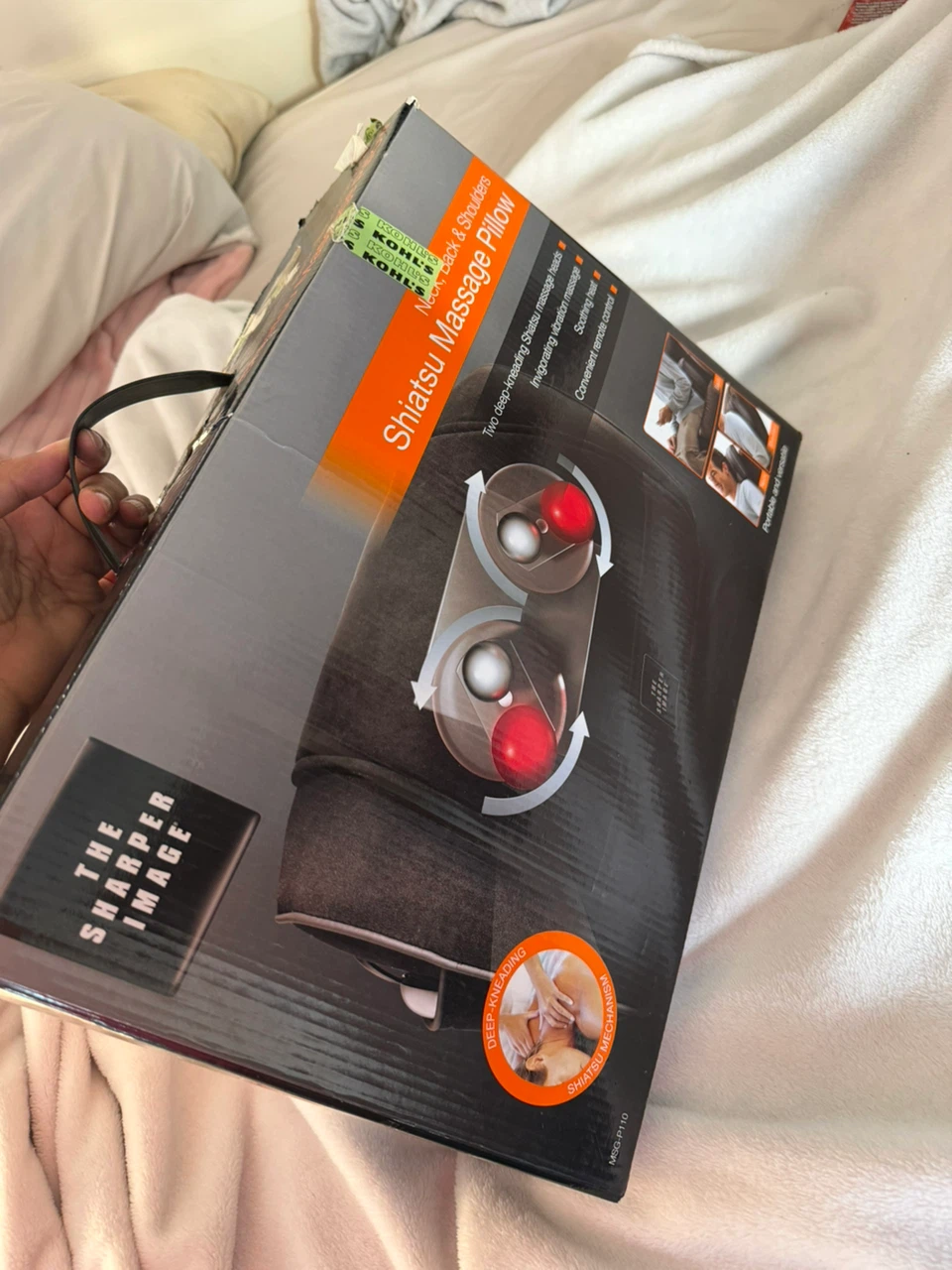 The Sharper Image Shiatsu Massage Pillow for Neck & Shoulders