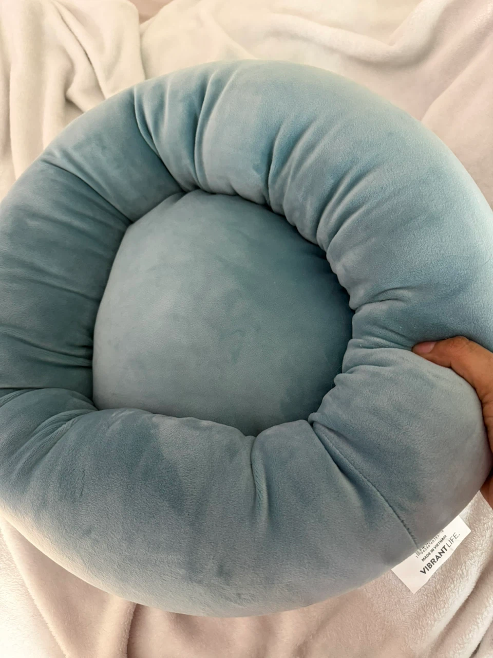 Vibrant Life Blue PlushRound Pillow