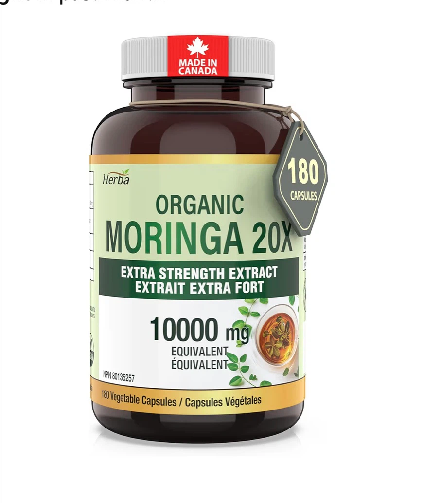 Herba Organic Moringa 20X Extra Strength Extract Capsules