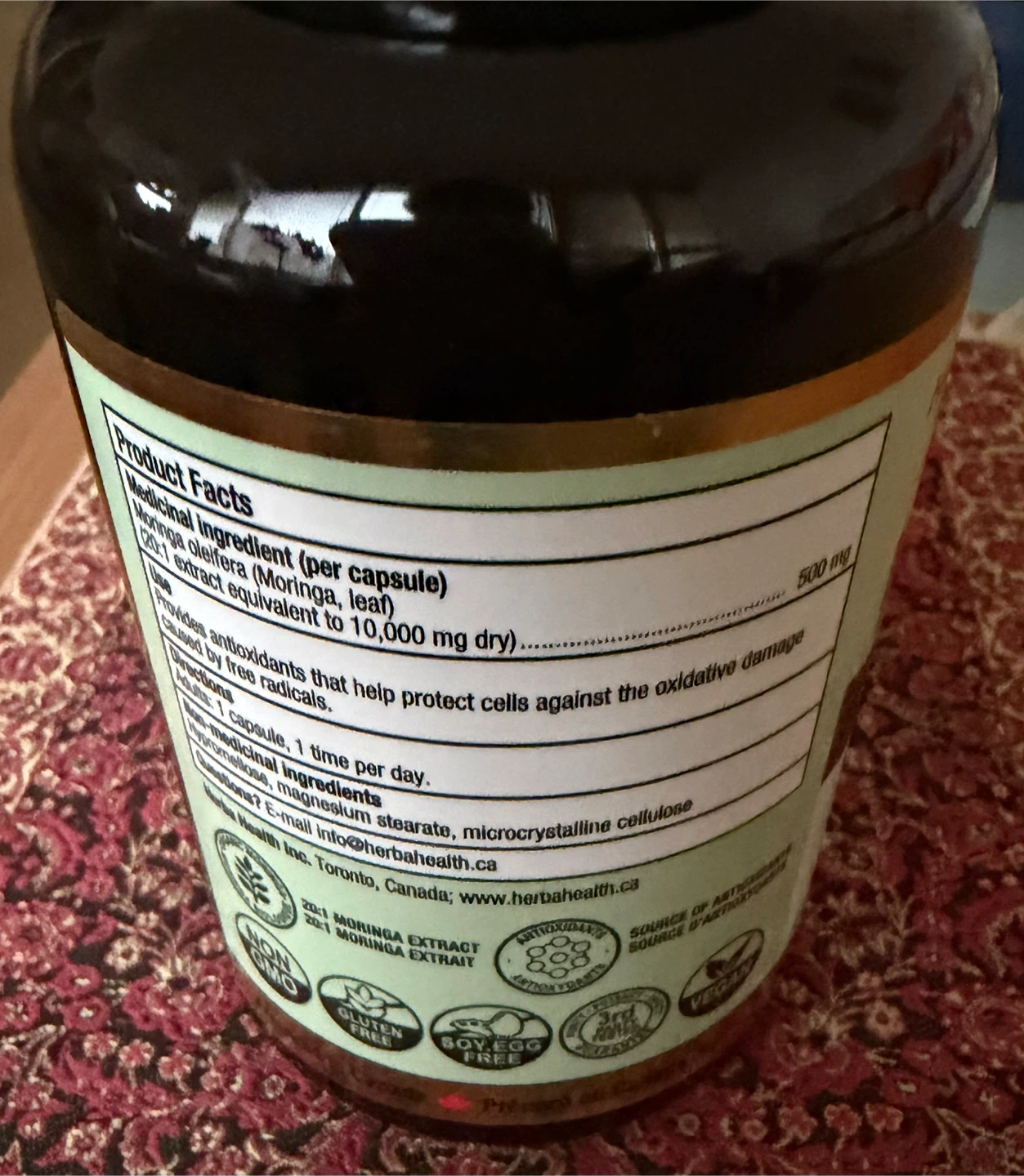 Herba Organic Moringa 20X Extra Strength Extract Capsules - photo 3