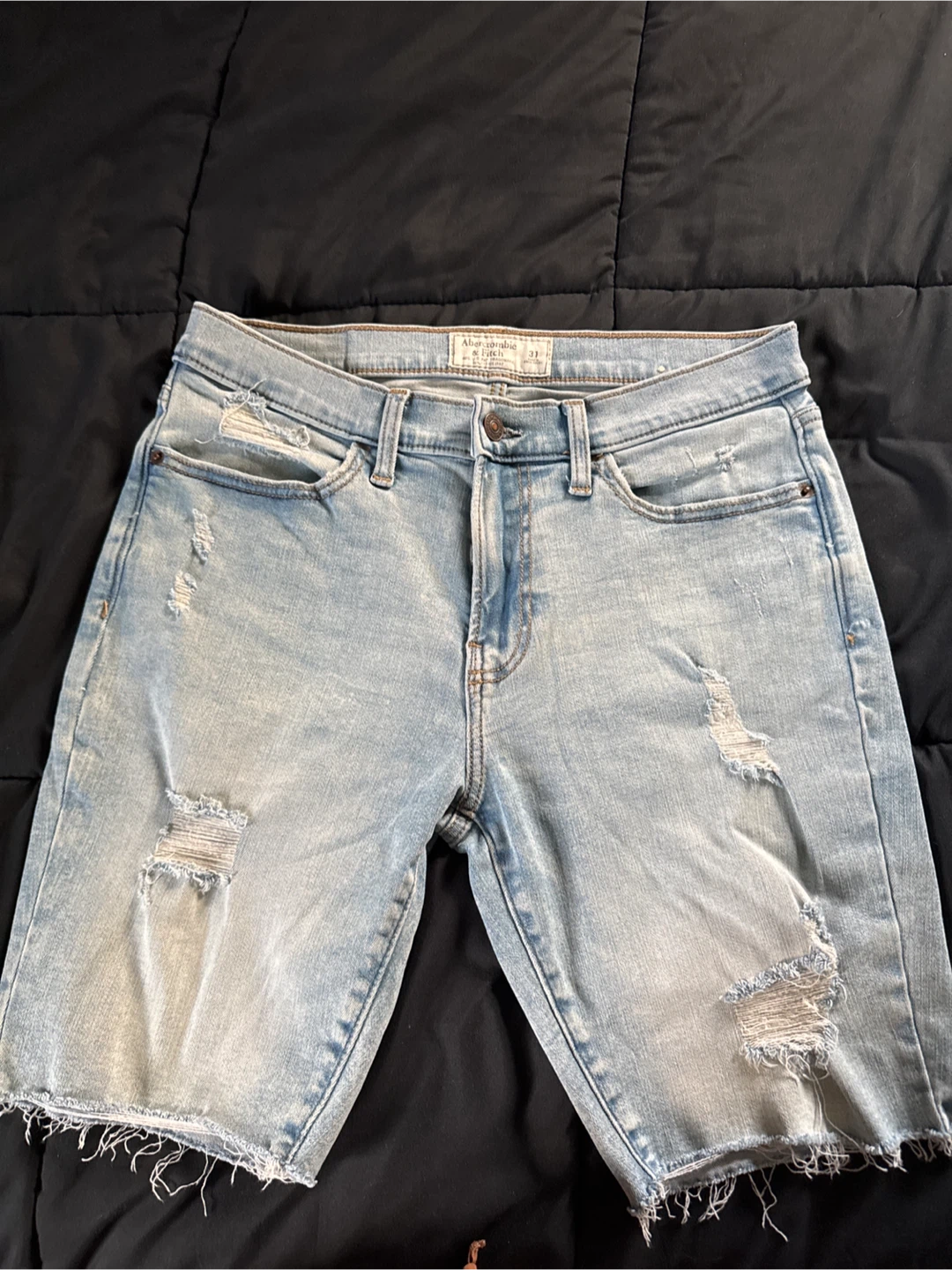 Abercrombie & Fitch Distressed Denim Shorts men’s