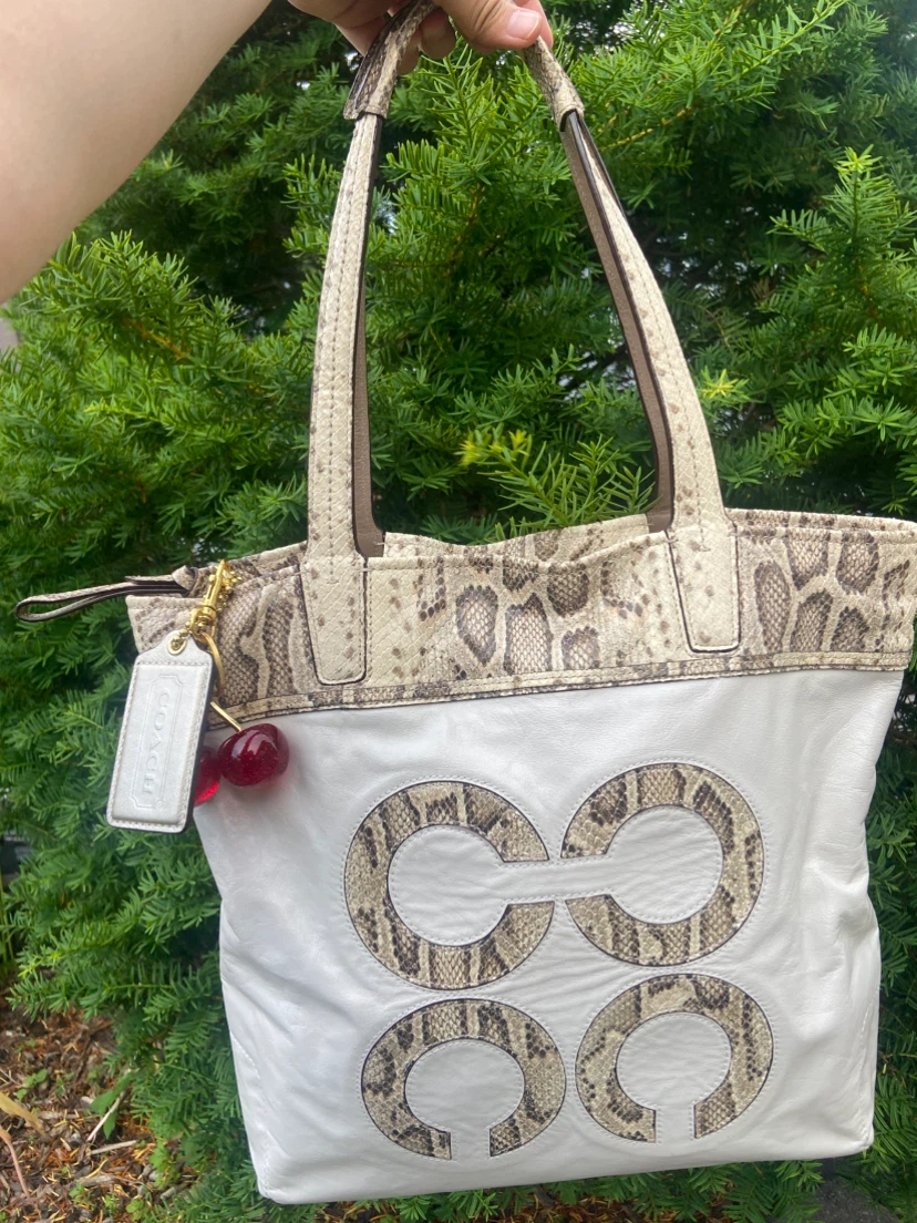 Vintage rare coach Audrey slim tote bag
