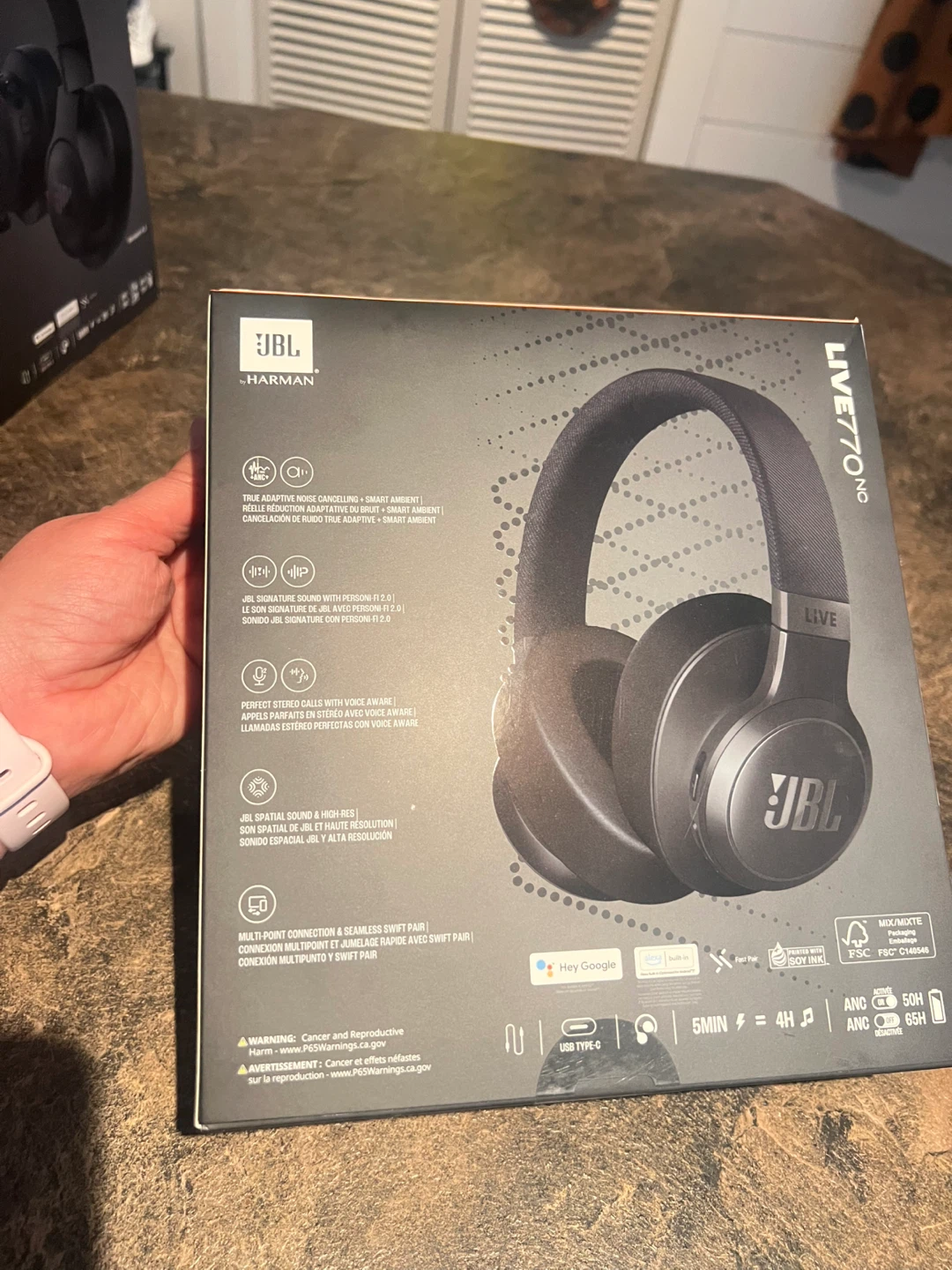 JBL LIVE 770NC Wireless Adaptive Noise Cancelling Headphones - photo 3