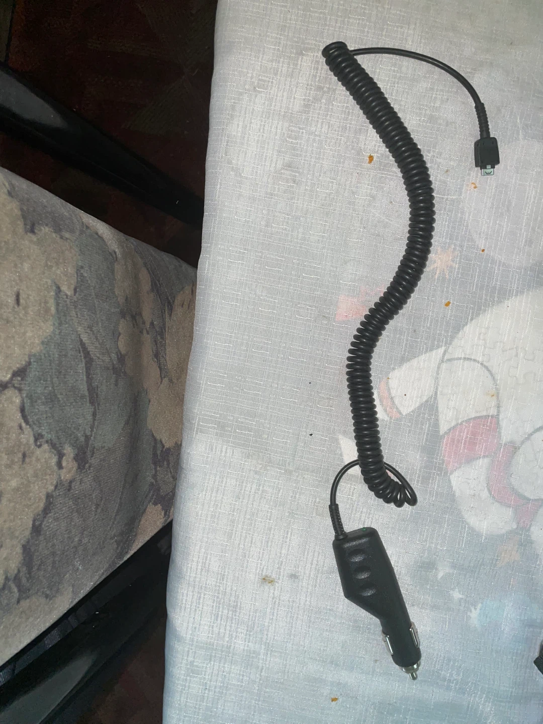 Coiled Car Charger with USB-C Connector
