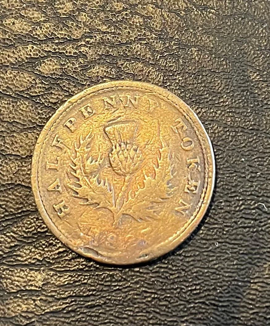1832 Nova Scotia Halfpenny Token - Imitation - photo 5