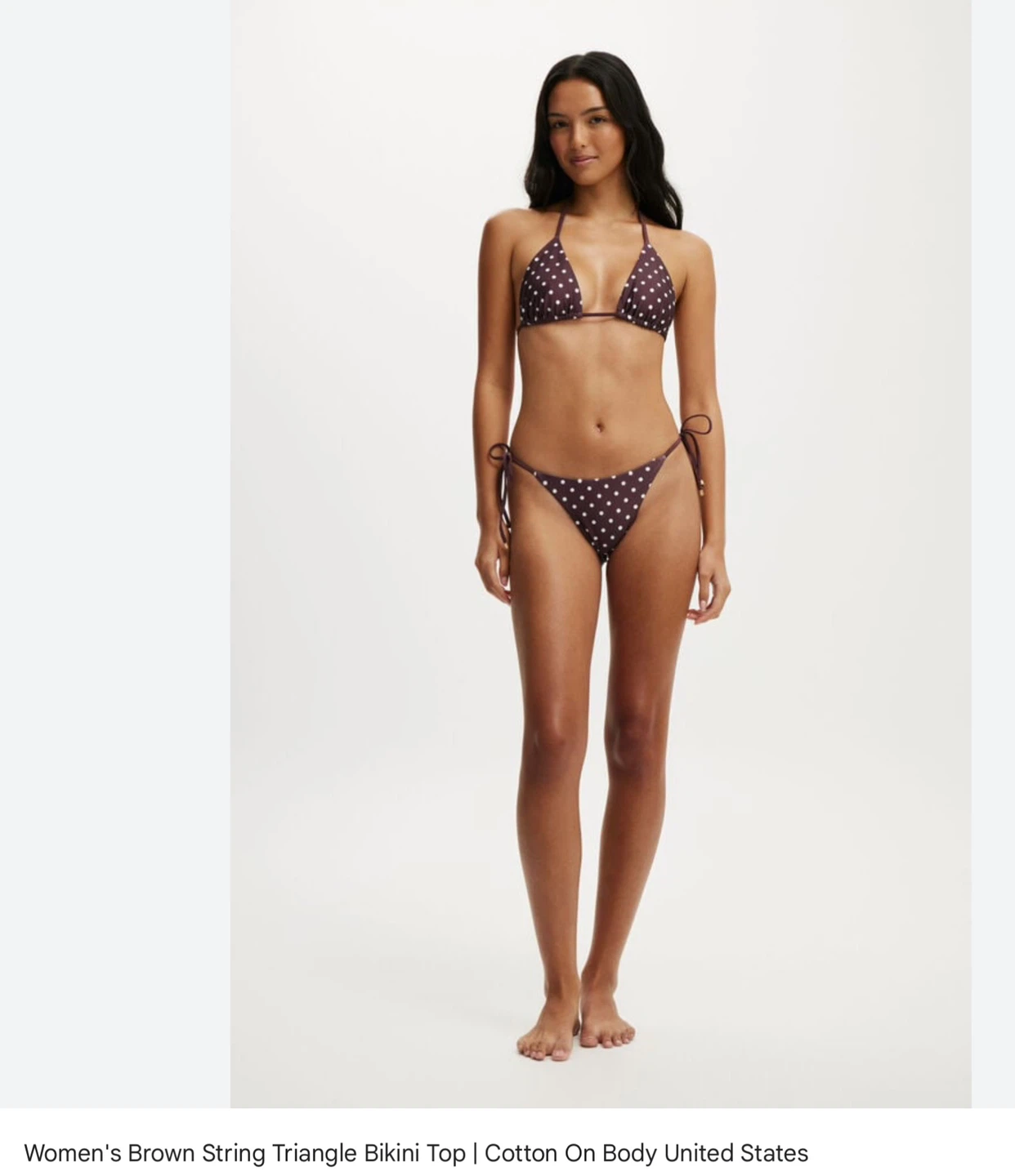New flattering polka dot String Triangle Bikini - M - photo 2