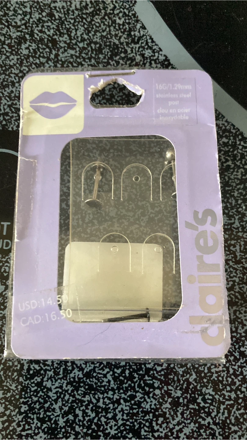 Stainless steel body jewellery