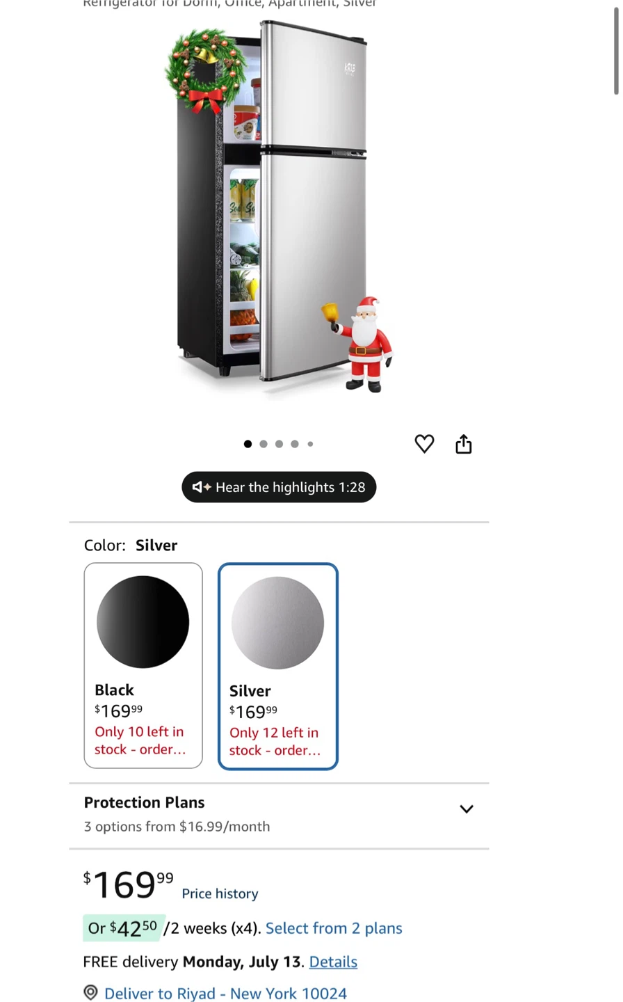 KR12 Bling Mini Fridge & freezer
