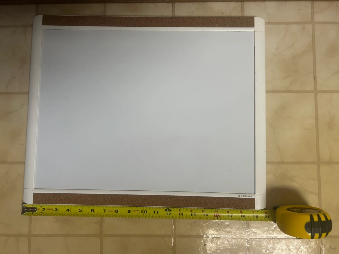 U Brands Magnetic Dry Erase / Cork Board Combo (16" x 20")