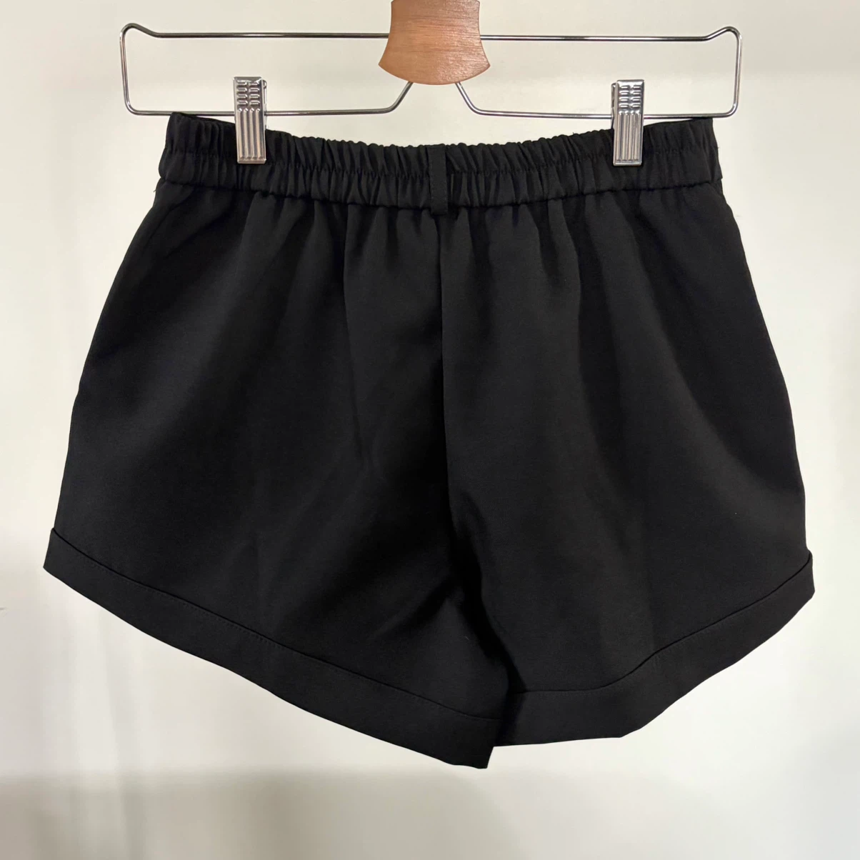 Black High Waisted Pleated Shorts - photo 2