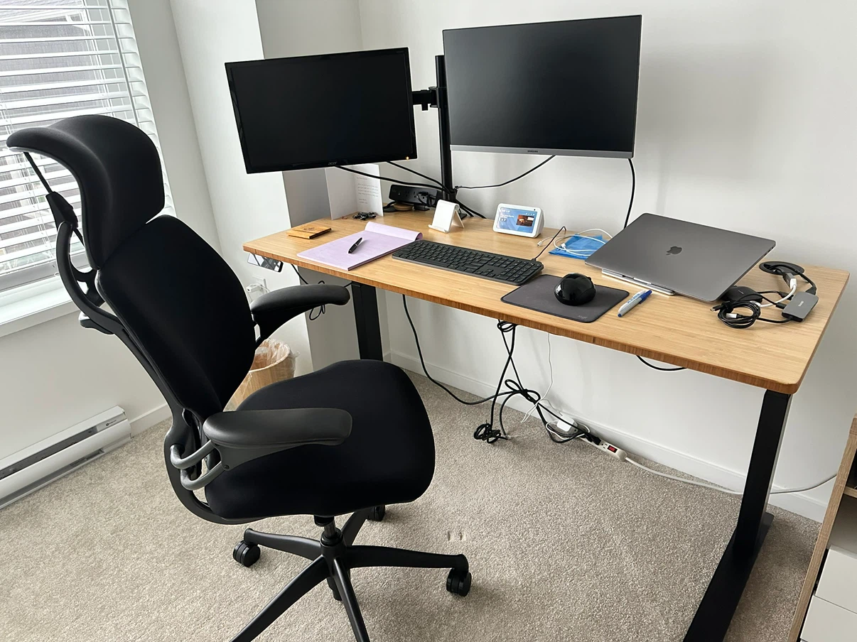 Jarvis Bamboo Standing Desk with Height Adjustment - 24”