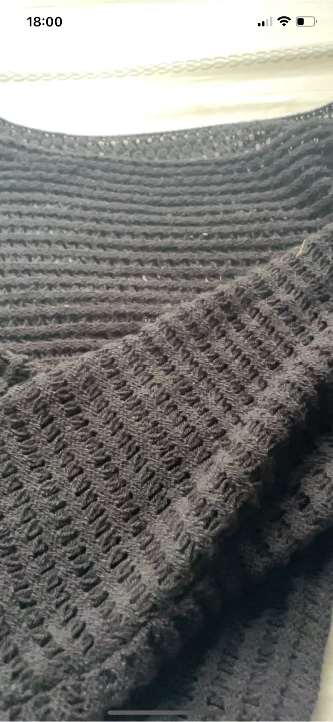 Black Cropped Knit Sweater - photo 3