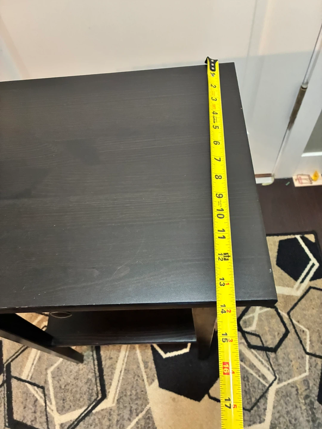 Black Accent Table with Drawer - photo 5