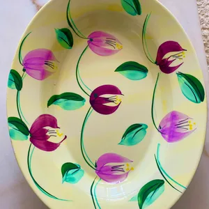 Antique Floral plate dish