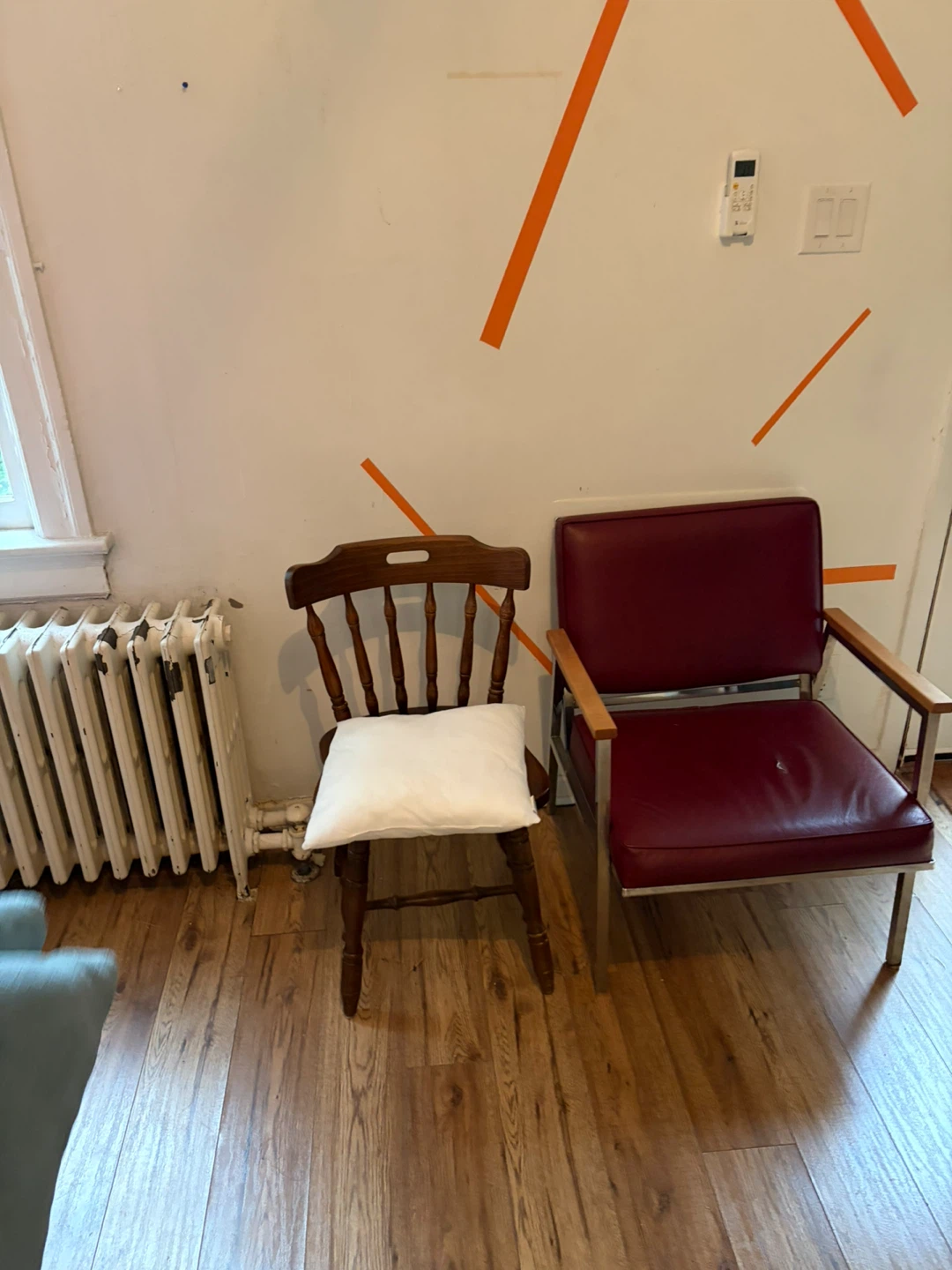 Wooden Kitchen Chair with White Cushion